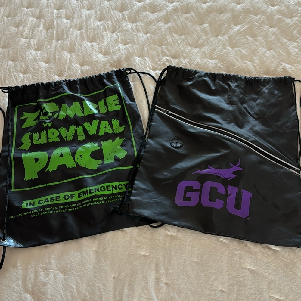 2PK DRAWSTRING BACKPACKS